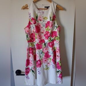 Boston Proper Pink and White Floral Dress Size 12